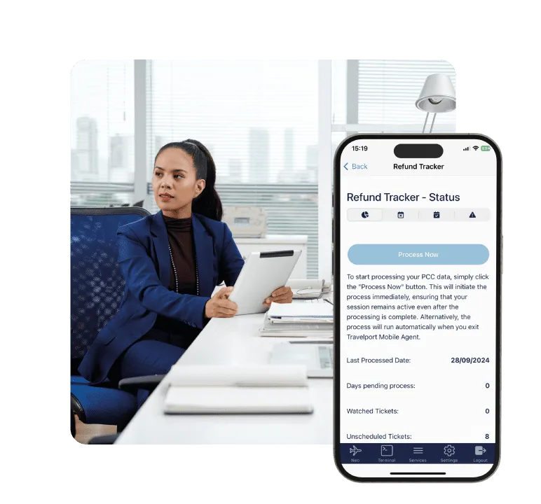 Travelport Mobile Agent features