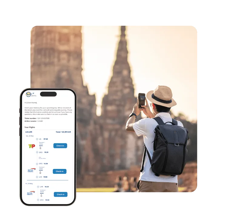 Travelport Mobile Agent on a phone