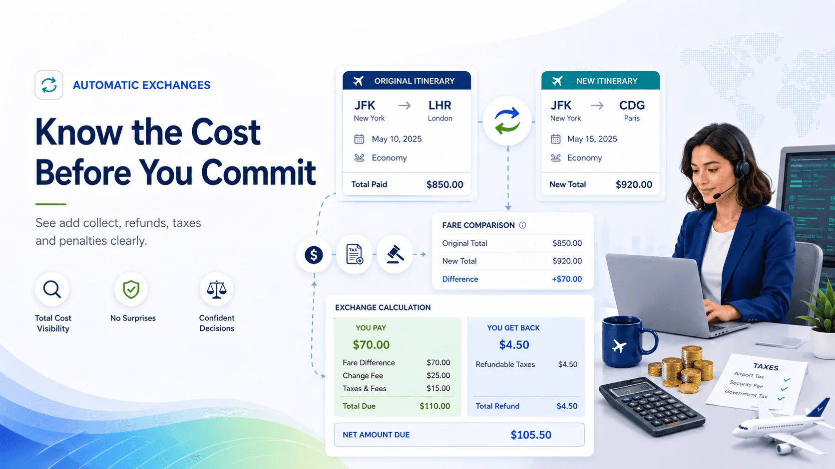Reviewing the cost of an exchange